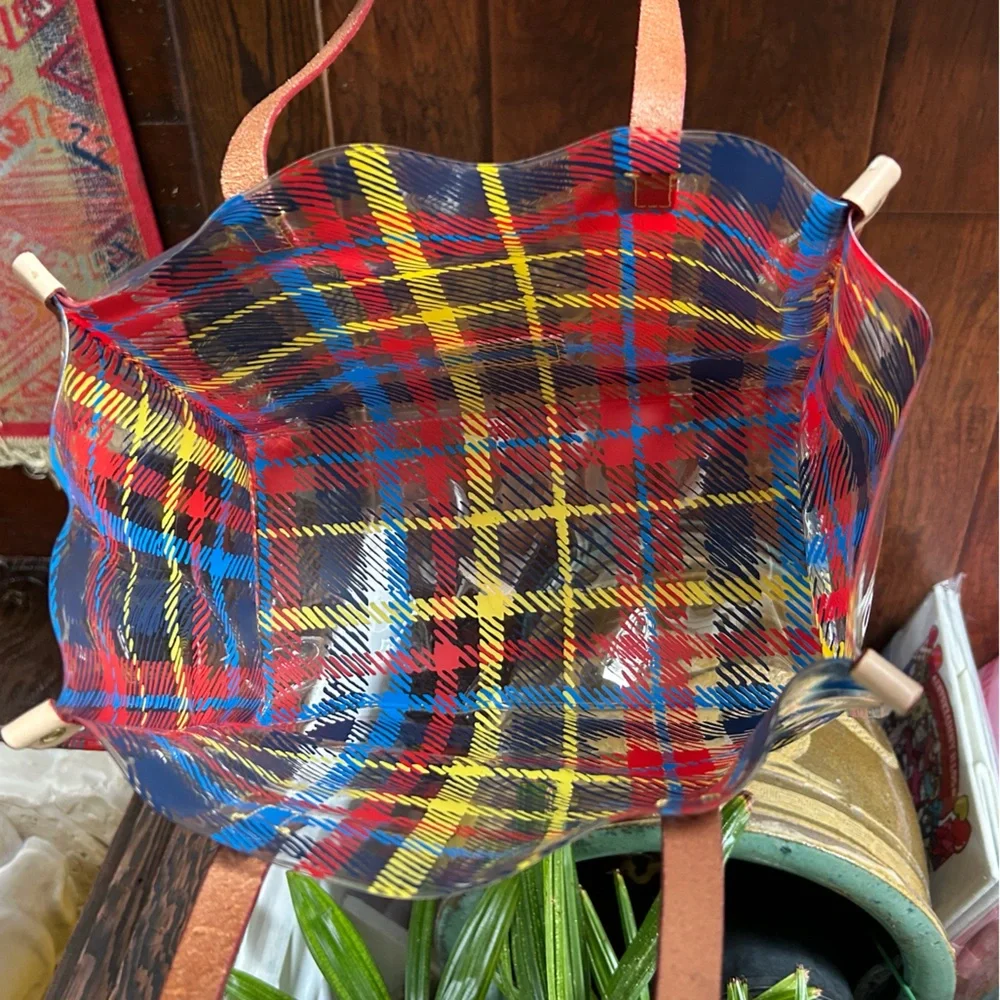 Unique DOONEY & Bourke NWOT Plaid CLEAR Tote Bag - Picture 3 of 6